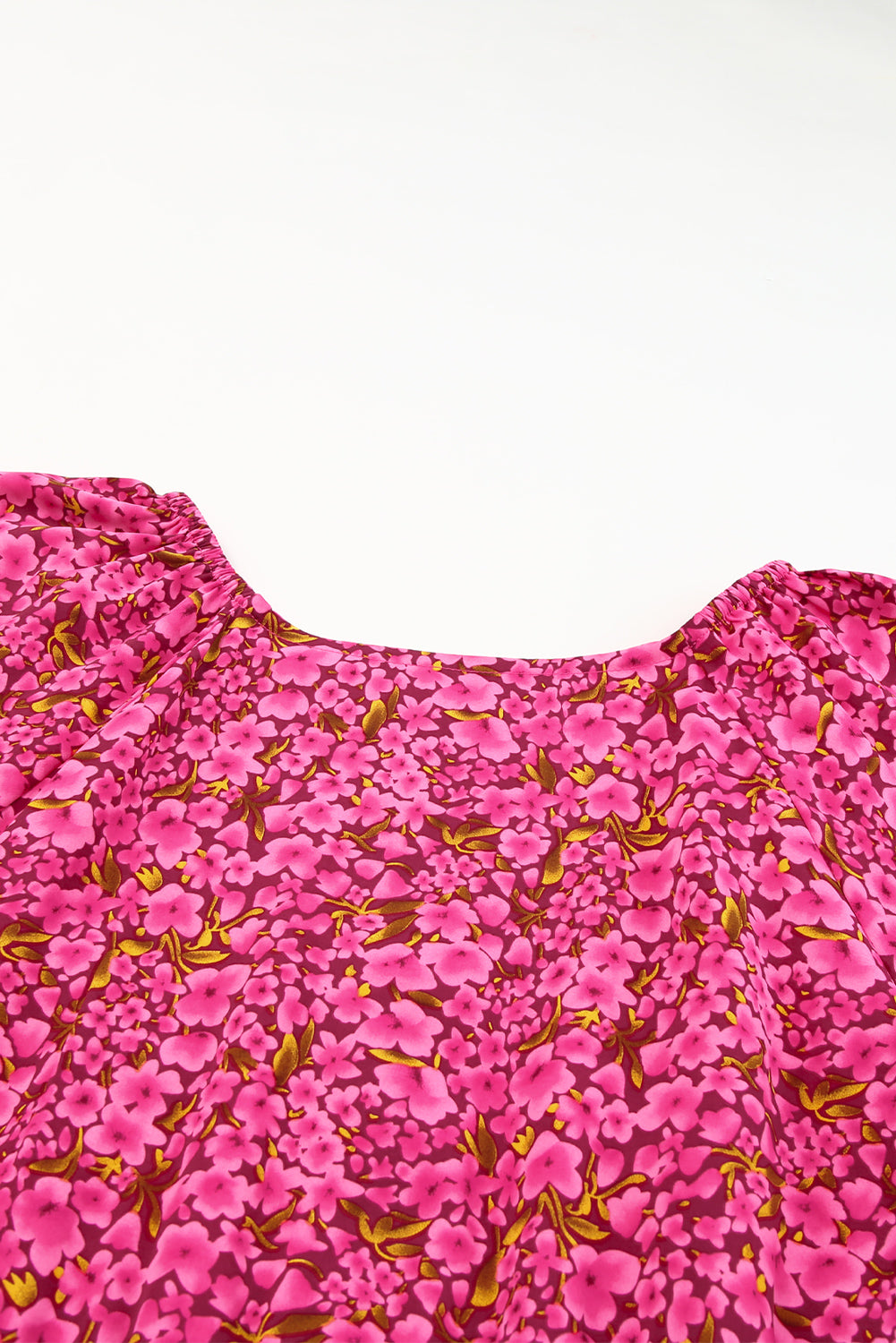 Rose Plus Size Floral V Neck Babydoll Dress