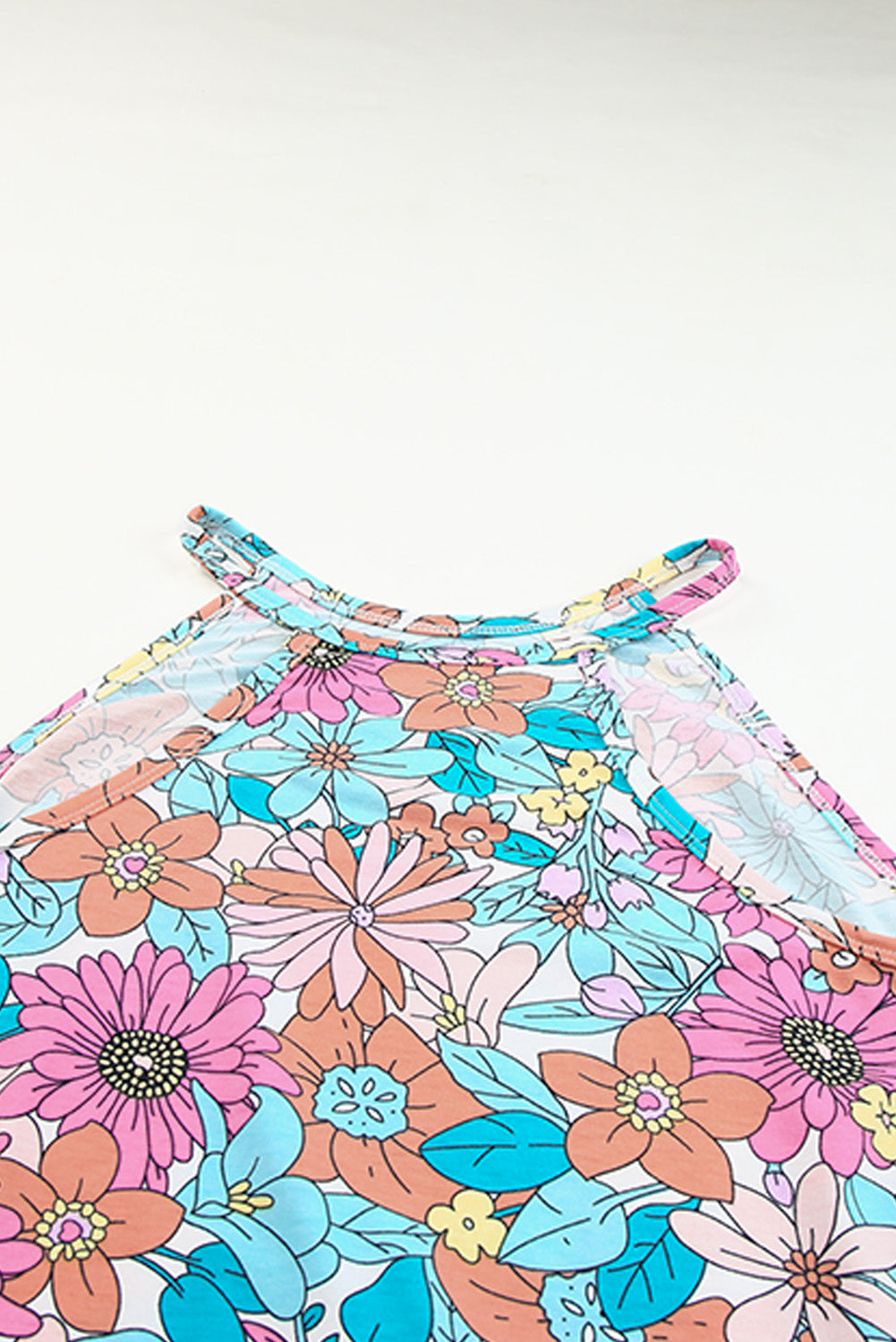 Multicolor Plus Size Floral Print Tank Top