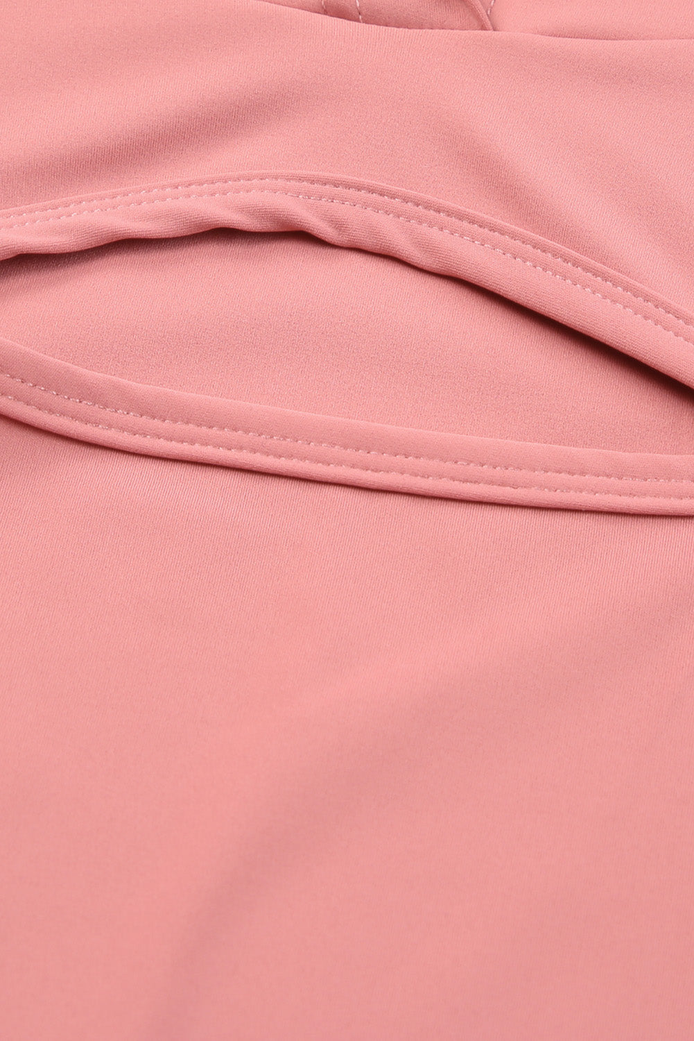 Pink Cutout Cropped Sporty Drawstring Hoodie