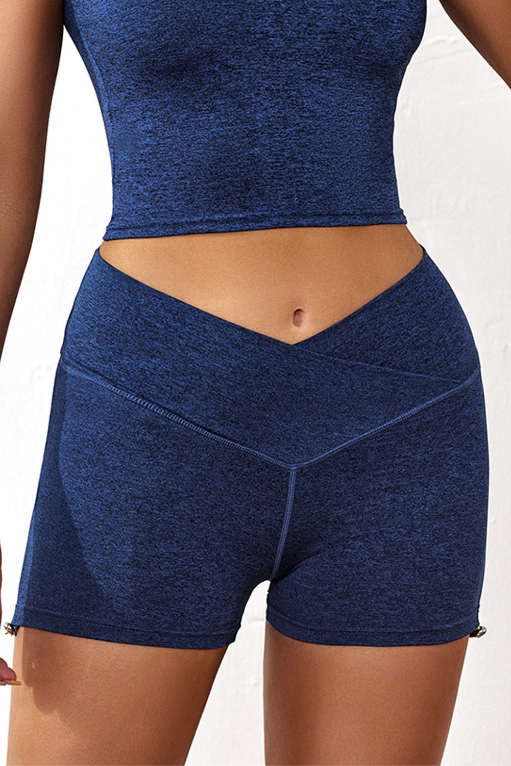 Blue Athletic Gym Butt Lifting Yoga Shorts