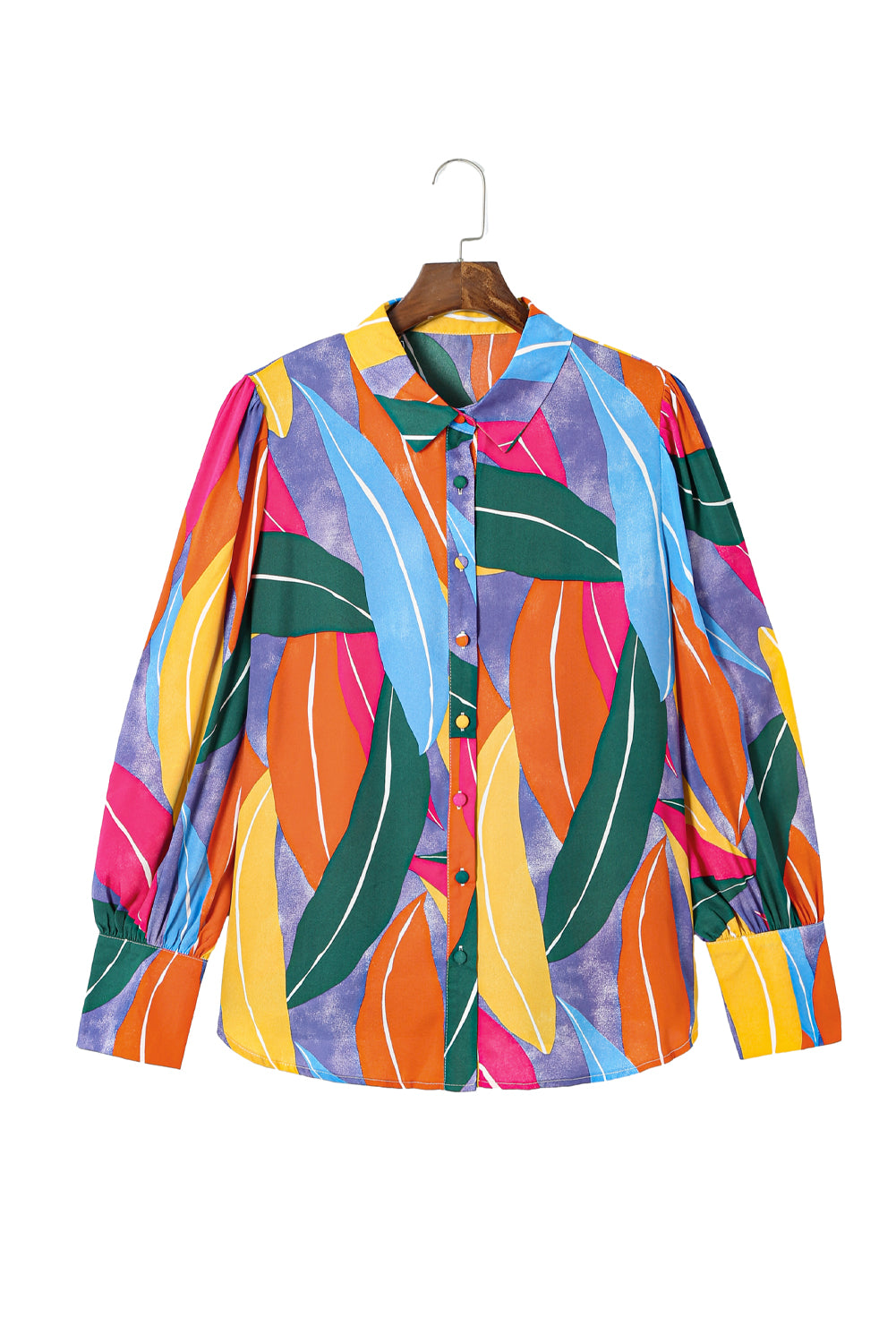 Multicolor Flora Print Plus Size Shirt